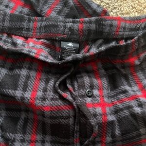 Red and Black Plaid Polo Lounge Pants